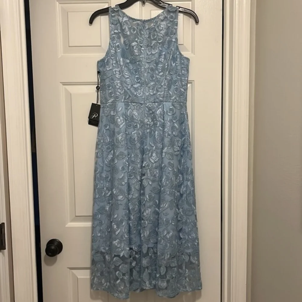 Adrianna Papell Floral Lace Flared Dress